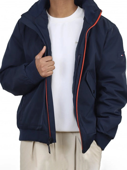 Men's Flex Performance Zip-front Bomber Jacket - Navy Blue