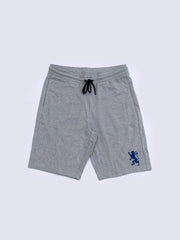 Men's Gray Embroidery Logo Shorts