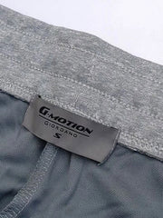 Men's Gray Embroidery Logo Shorts