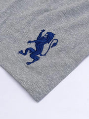 Men's Gray Embroidery Logo Shorts