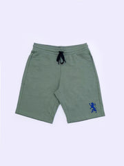 Men's Green Embroidery Logo Shorts