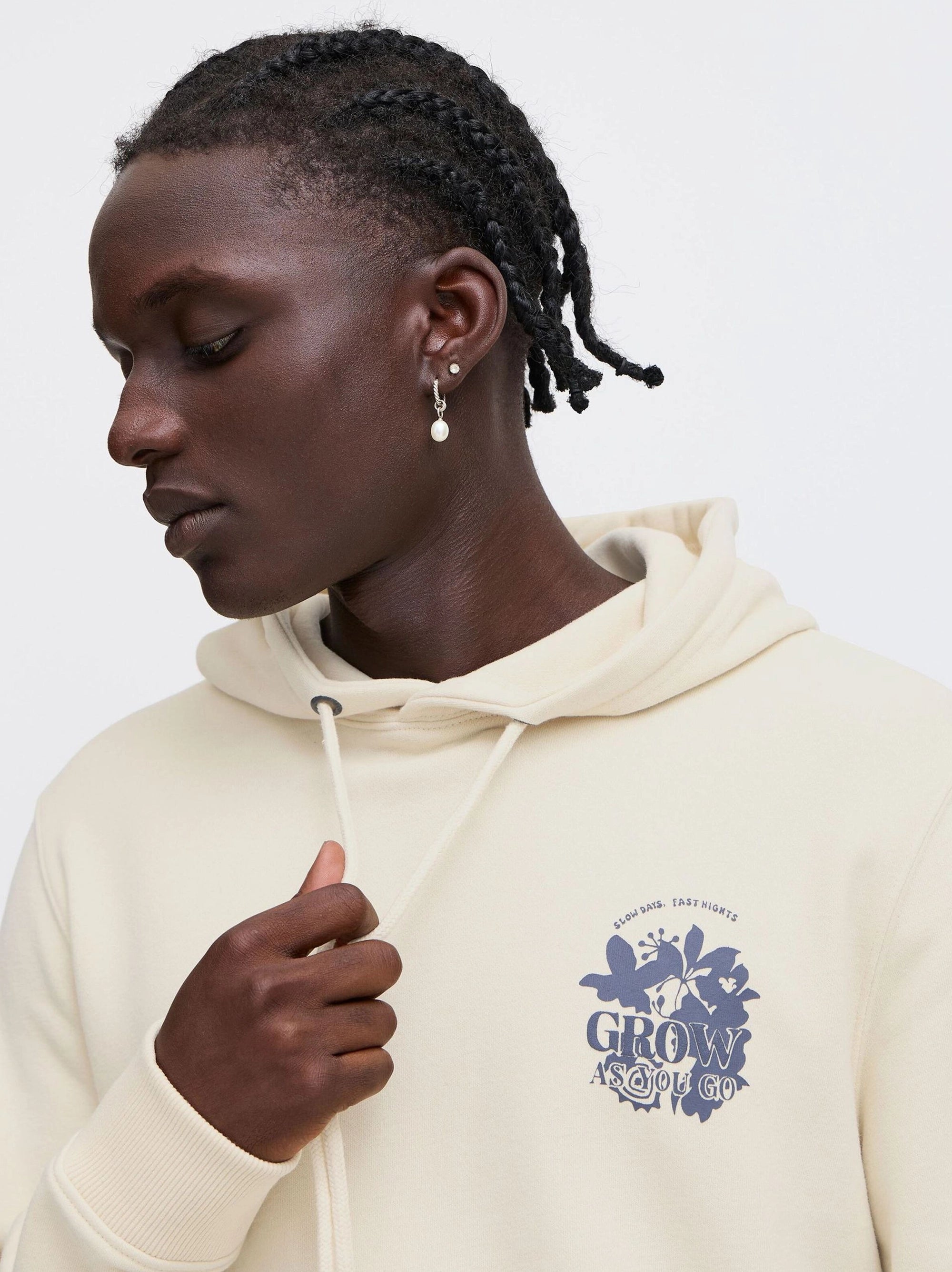 Men's Kangaroo pocket with statement print model Hoodie