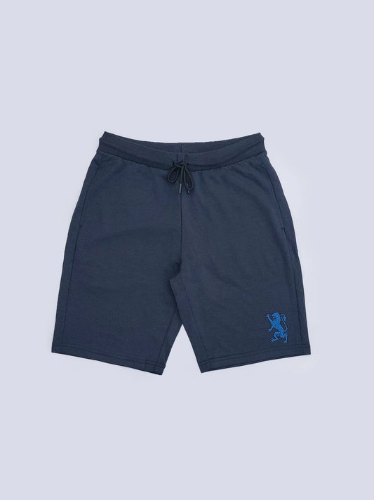 Men's Navy Blue Embroidery Logo Shorts