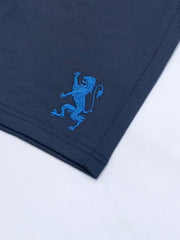 Men's Navy Blue Embroidery Logo Shorts