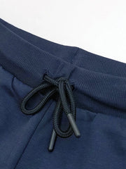 Men's Navy Blue Embroidery Logo Shorts