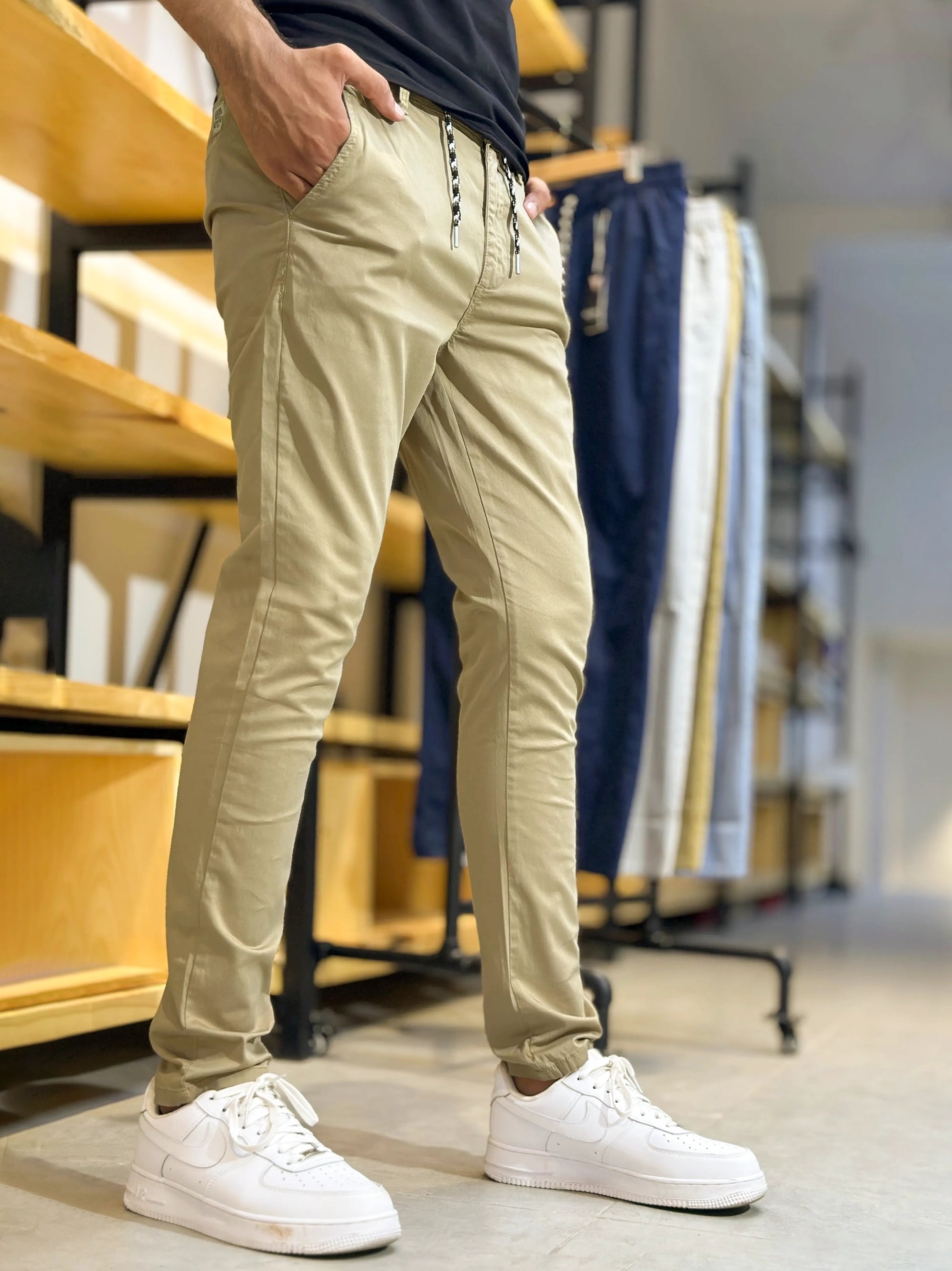 Men's Premium Cotton Stretch Light Brown Trouser
