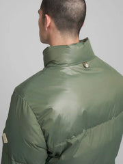 Men's Regular Fit Padded Green Jacket