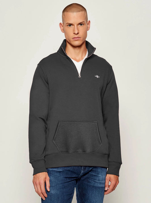 Men's Shield Half-Zip Gray Sweatshirt