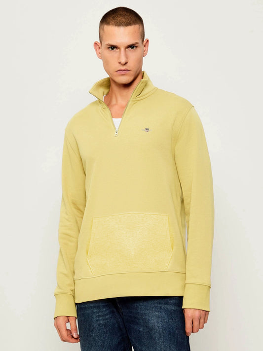 Men's Shield Half-Zip Yellow Sweatshirt
