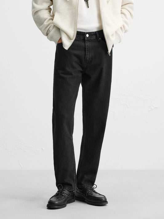 Men's Tapered Fit Blackish Jeans