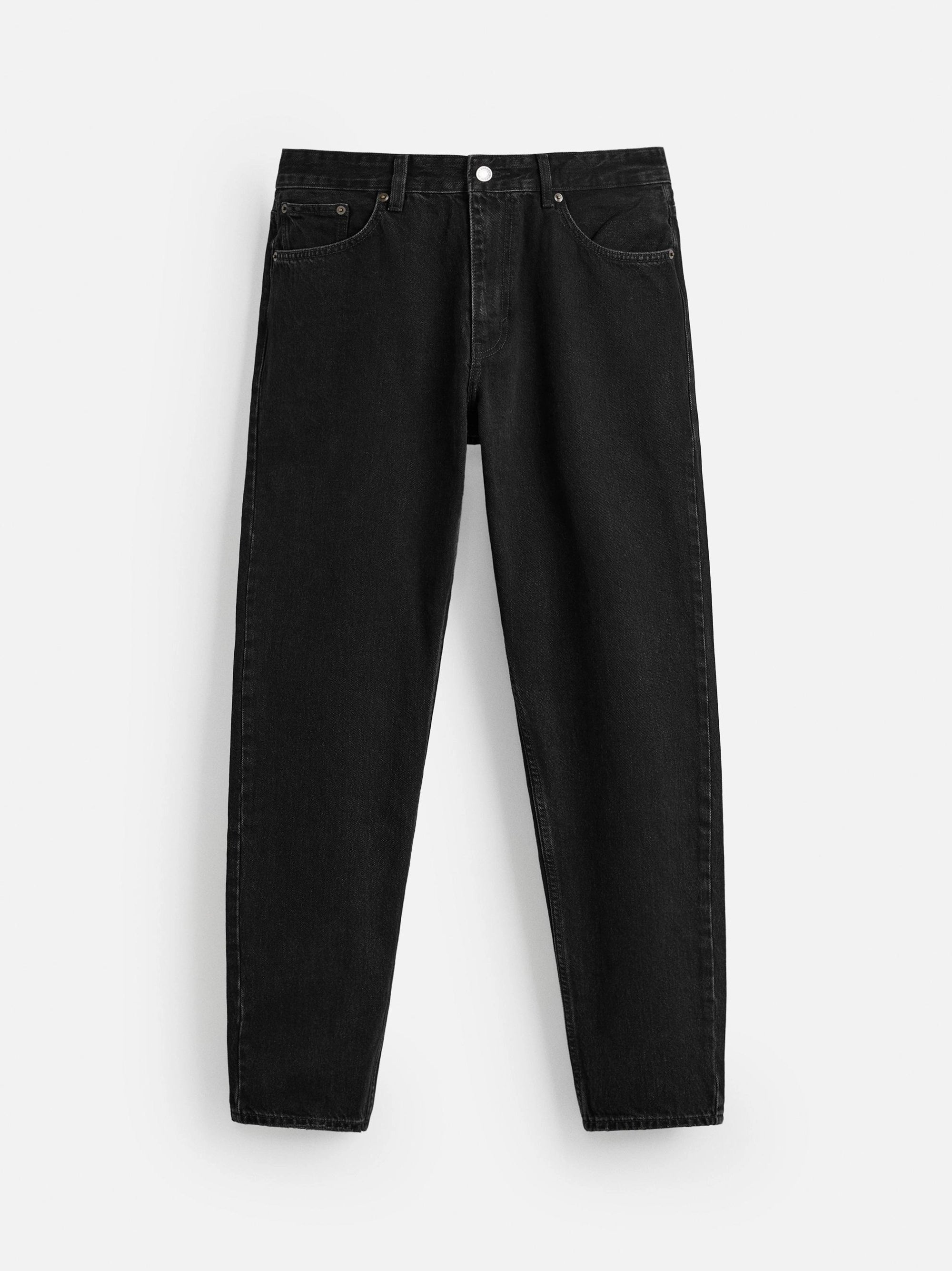 Men's Tapered Fit Blackish Jeans