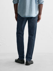 Men's Tapered Fit Dark Blue Jeans