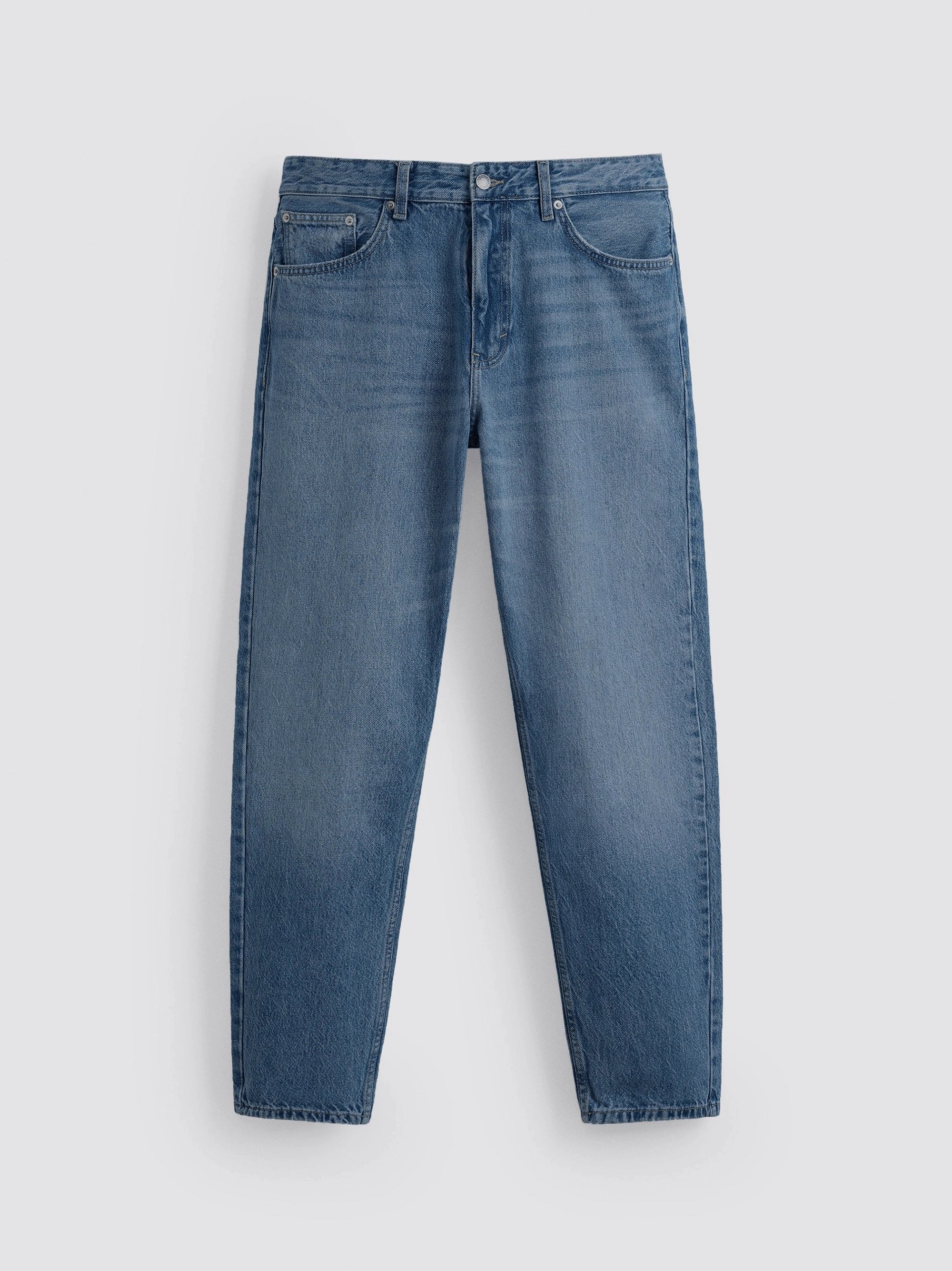 Men's Tapered Fit Mid Blue Jeans