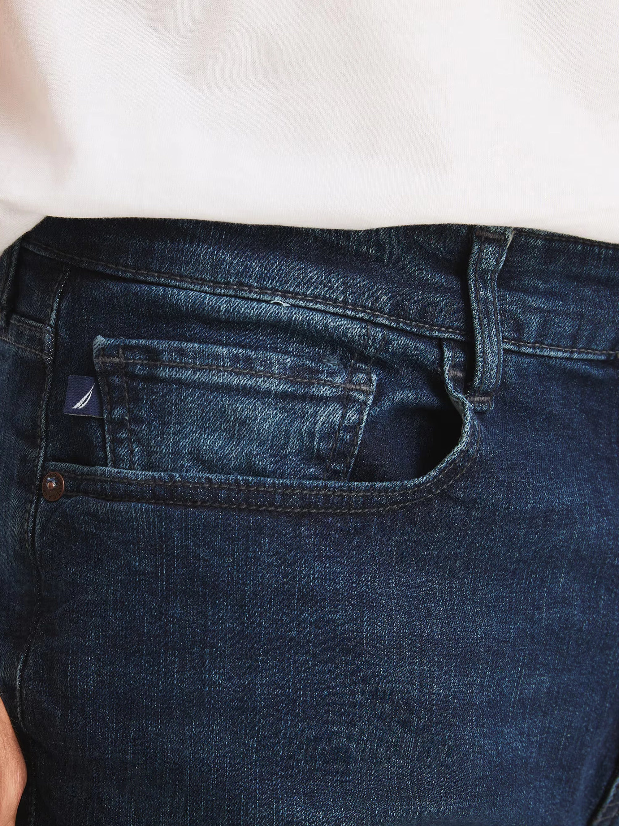 Men's Vintage Straight Stretch Blue Jeans