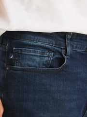 Men's Vintage Straight Stretch Blue Jeans