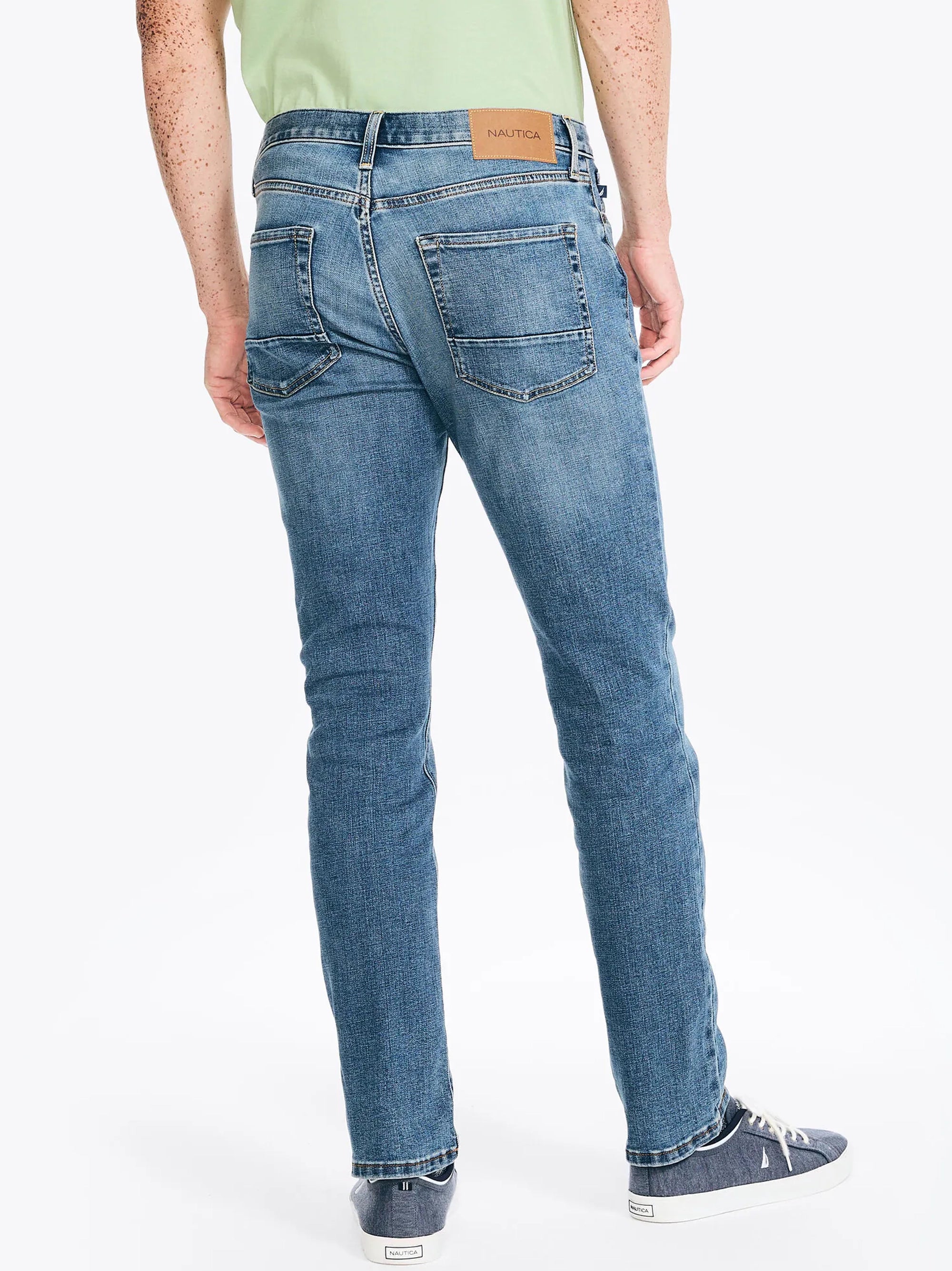 Men's Vintage Straight Stretch Light Blue Jeans