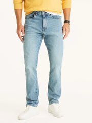 Men's Vintage Straight Stretch Sky Blue Jeans