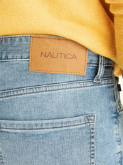 Men's Vintage Straight Stretch Sky Blue Jeans