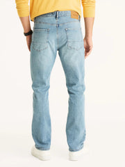 Men's Vintage Straight Stretch Sky Blue Jeans