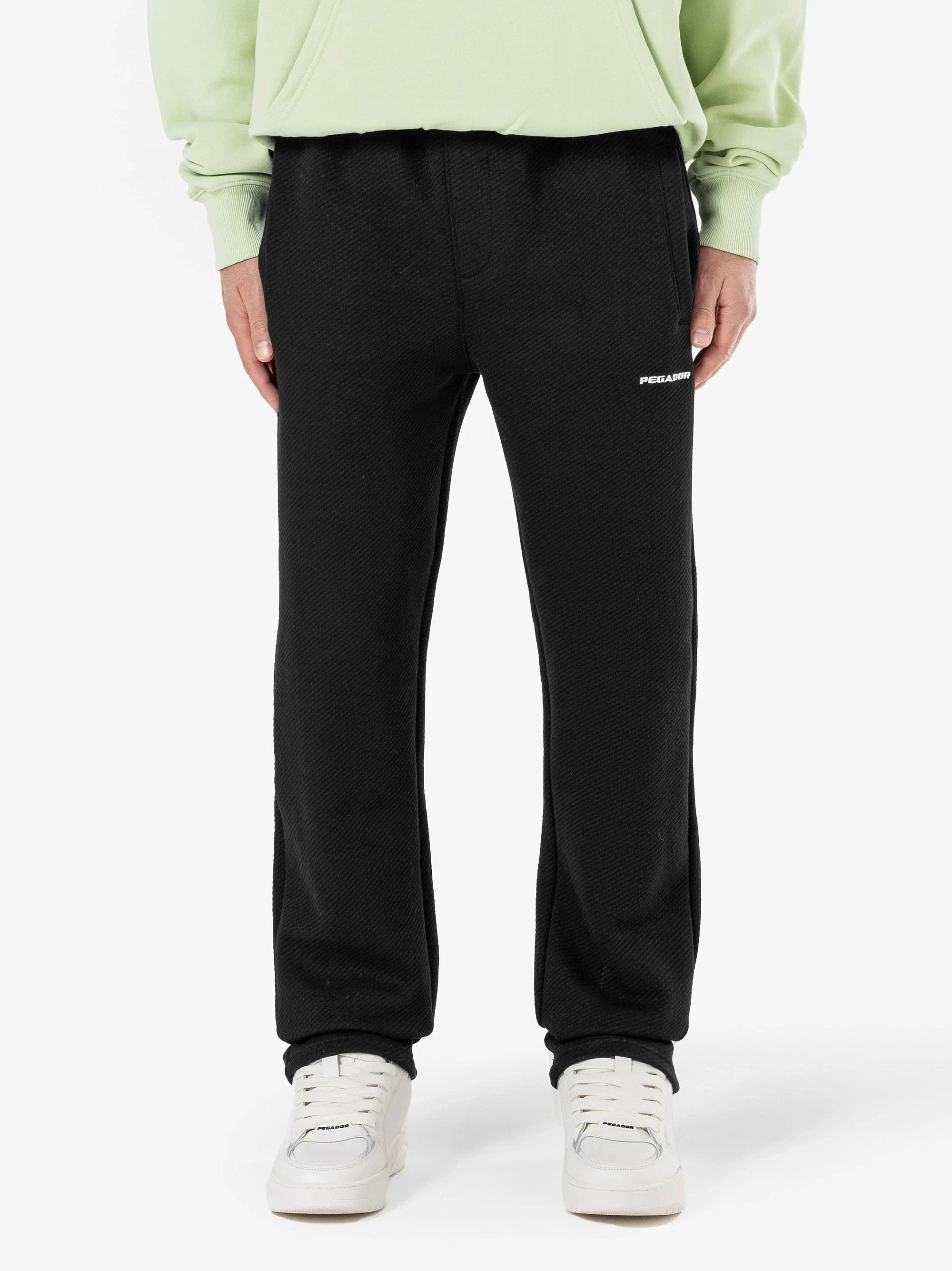 Men's Wide Structured Trousers - Black