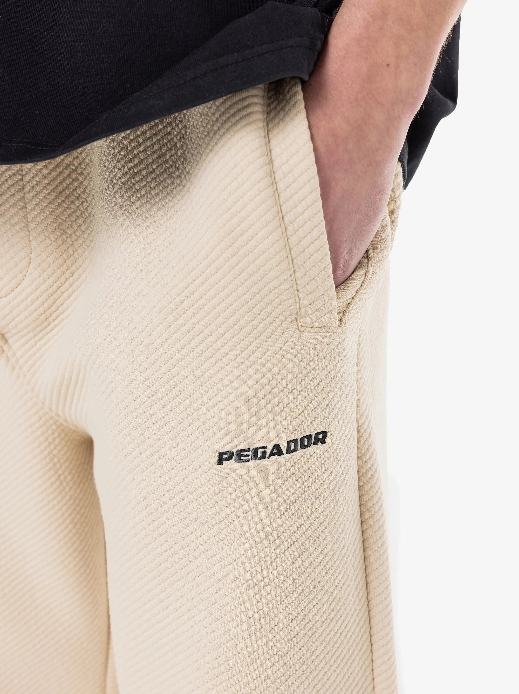 Men's Wide Structured Trousers - Skin