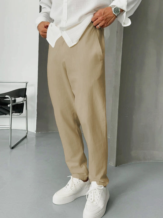Men's Cotton Linen Skin Trouser