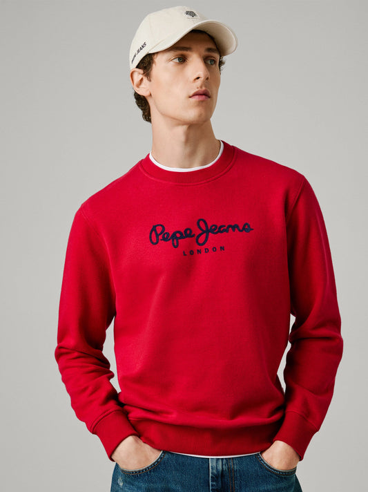 Men's Chest Logo Sweatshirt - Red