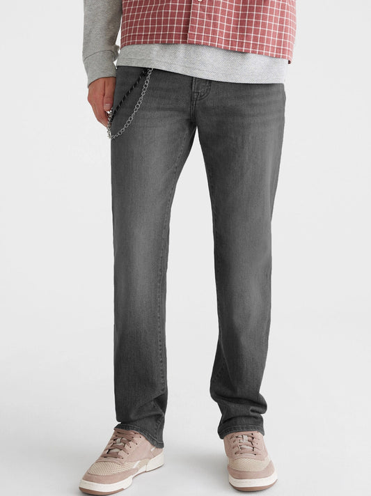 Premium Gray Wash Straight Jeans