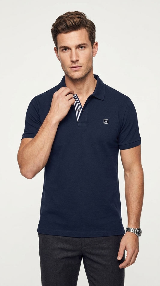 Hackett Multi-Stripe Collar Polo Shirt