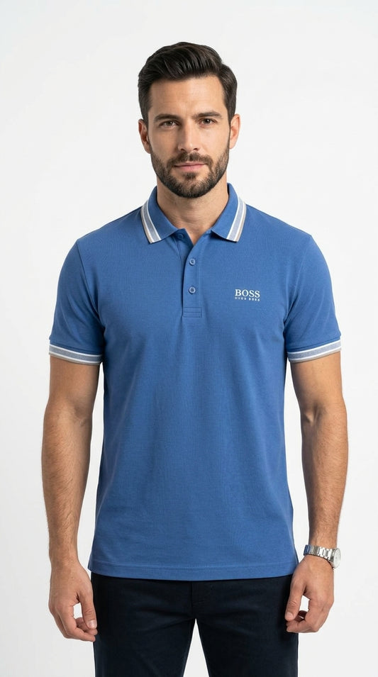 BOSS Contrast Stripe Polo Shirt
