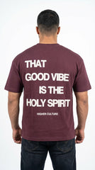 Higher Culture "Holy Spirit" Bold Tee – Burgundy