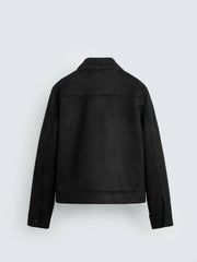 ZR Double Pocket Faux Suede Leather Jacket