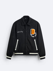 ZR Men Varsity Baseball Black Jacket