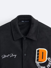 ZR Men Varsity Baseball Black Jacket