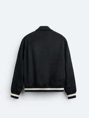 ZR Men Varsity Baseball Black Jacket