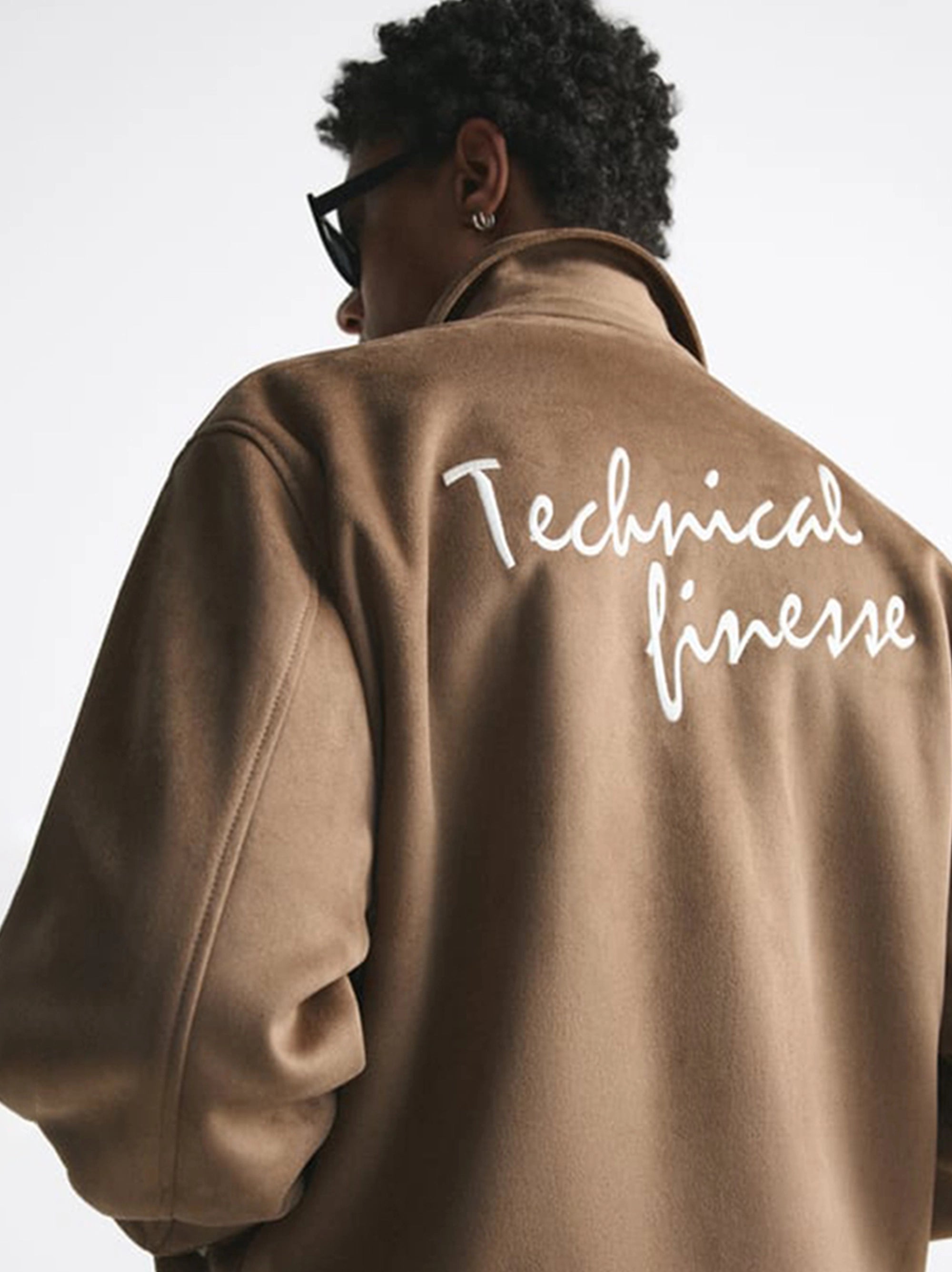 ZR Men Varsity Baseball Brown Jacket