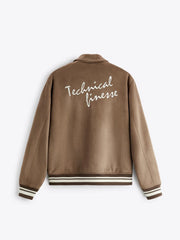 ZR Men Varsity Baseball Brown Jacket