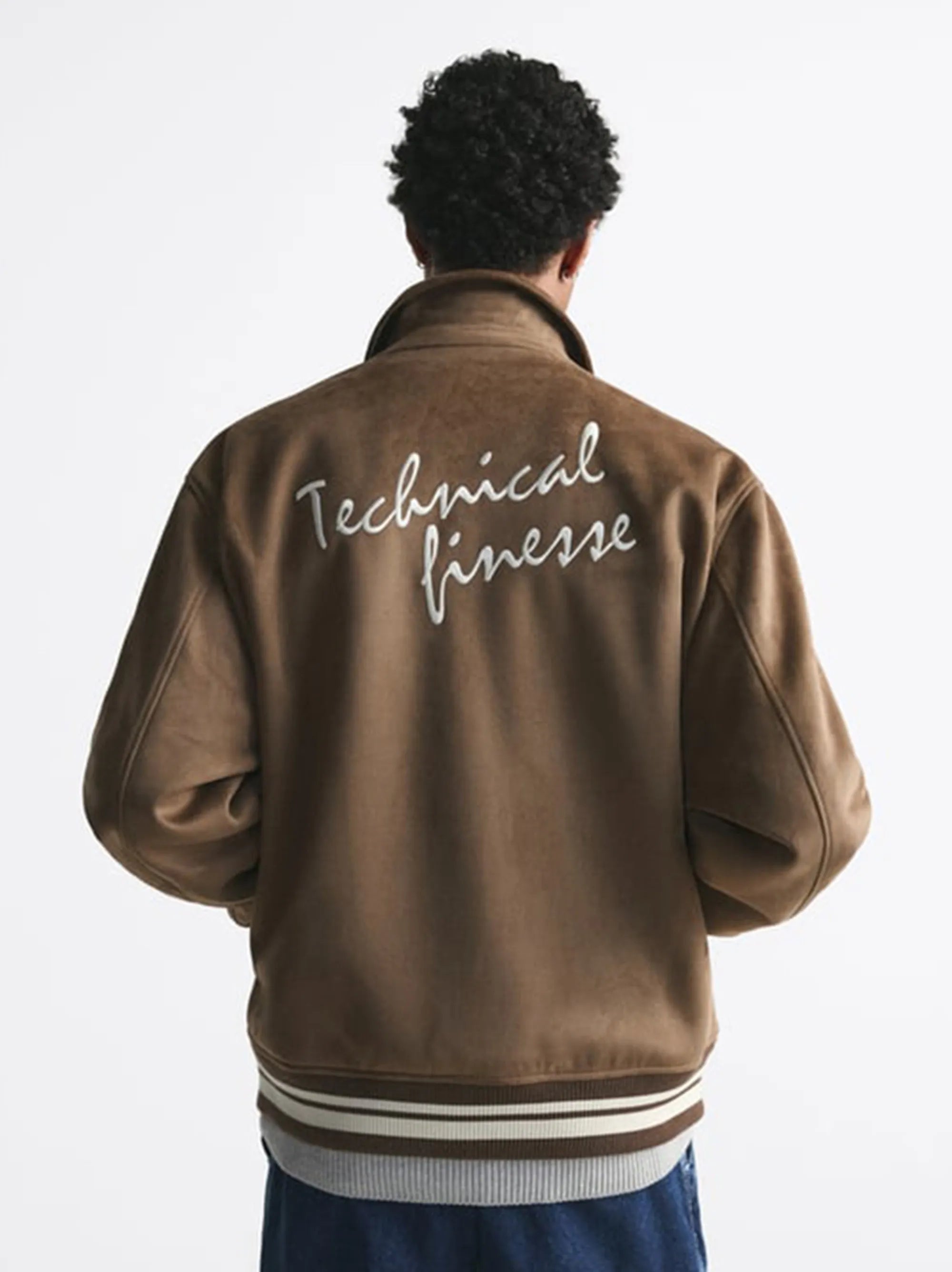 ZR Men Varsity Baseball Brown Jacket