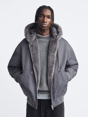 ZR Reversible Gray Bomber Jacket