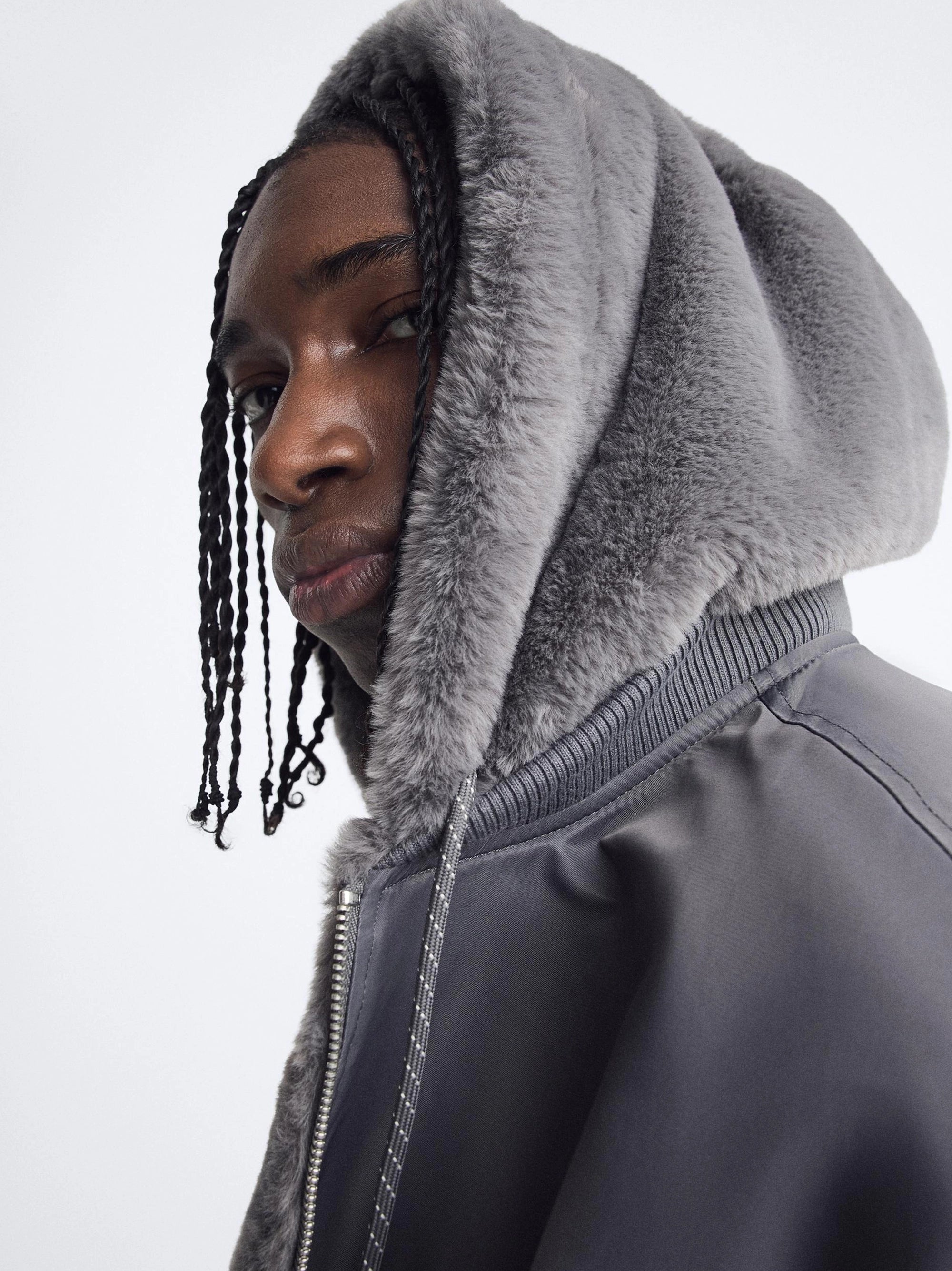 ZR Reversible Gray Bomber Jacket