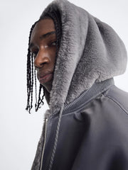 ZR Reversible Gray Bomber Jacket