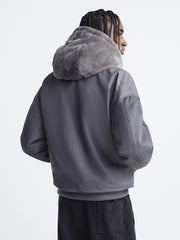 ZR Reversible Gray Bomber Jacket