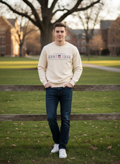 GANT 1949 Shield Logo Cream Sweatshirt