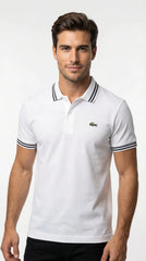 Lacoste | Men’s Contrast Tipped Piqué Polo – Monochromatic Series