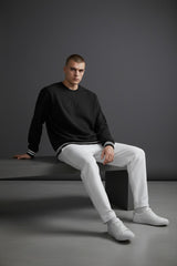 Guess Embossed Logo Crewneck Sweatshirt Black