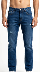 Only & Sons Men’s Classic Denim Jeans – Distressed Indigo Wash