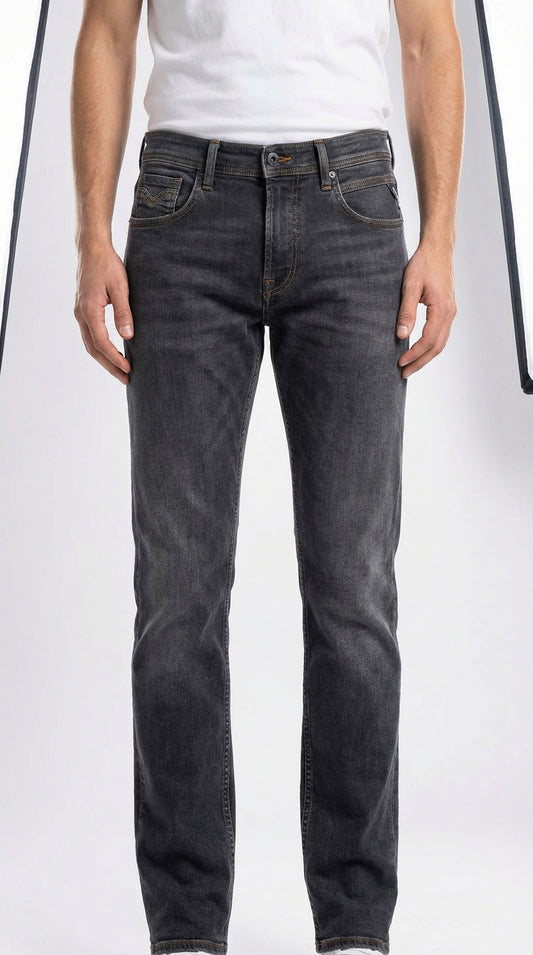 Replay Men’s Premium Denim Slim Fit Jeans in Charcoal Grey Wash