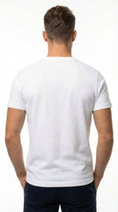 Lacoste Men's Pure White Sport Polo with Navy Shoulder Racing Stripes