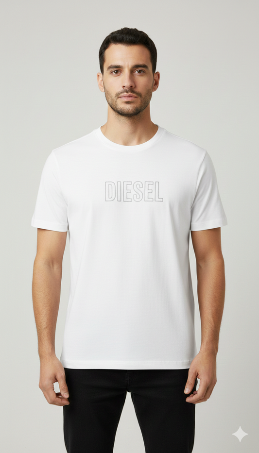 Diesel Signature Core Pure Cotton Tee - White