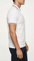 Hackett Crisp White Raised Logo Piqué Polo Shirt